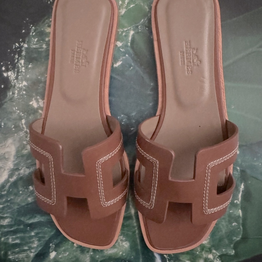 Brown Slide Sandals - Picture 6 of 6